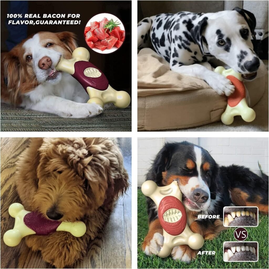 FRLEDM Dog Toys for Aggressive Chewers Indestructible Dog Toys/Durable Tough Dog Chew Toys for Medium/Large Large Breed Dogs，Dog Toys to Keep Them Busy