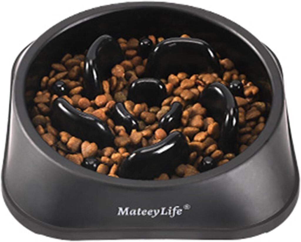 MateeyLife Slow Feeder Dog Bowls 2PCS, Anti-Choking Puzzle Dog Food Bowls, Anti-Slip Interactive Dog Feeding Bowls Slow Down Eating, Bloat Stop Maze Dog Dishes for All Breeds Pets LightBlueDarkBlue