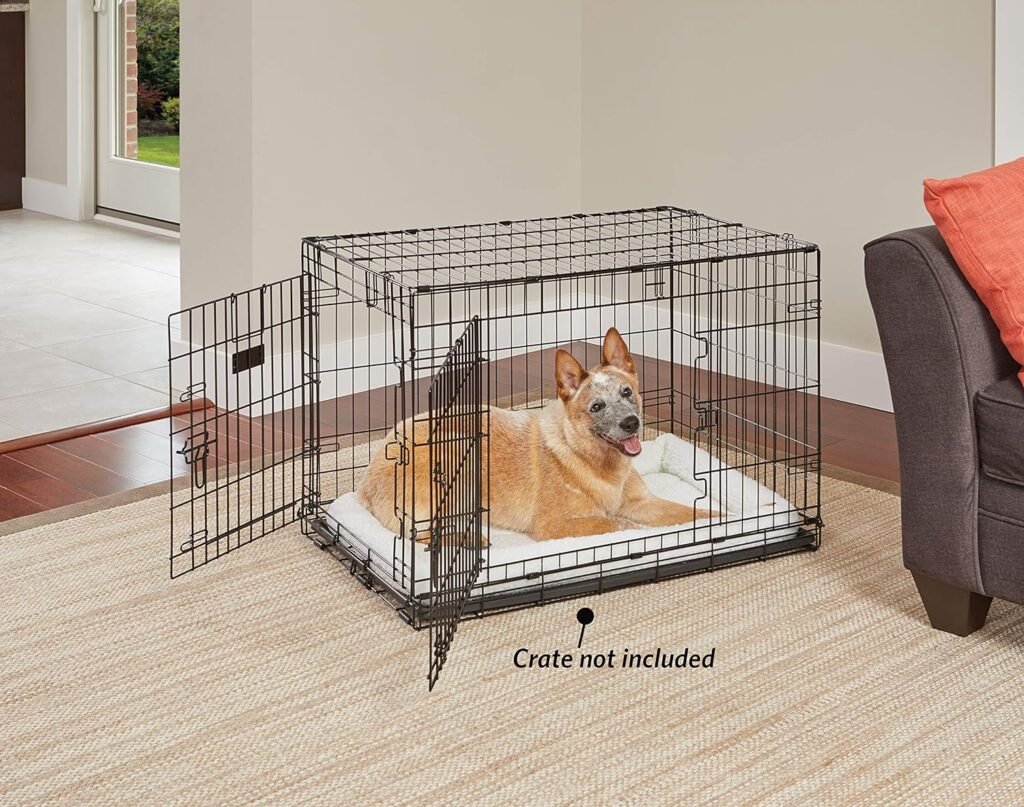 MidWest Homes for Pets Cinnamon 18-Inch Pet Bed w/ Comfortable Bolster | Ideal for Small Breeds  Fits an 18-Inch Crate | Easy Maintenance Machine Wash  Dry