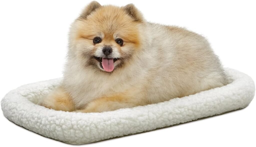 MidWest Homes for Pets Cinnamon 18-Inch Pet Bed w/ Comfortable Bolster | Ideal for Small Breeds  Fits an 18-Inch Crate | Easy Maintenance Machine Wash  Dry