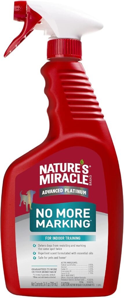 Natures Miracle Advanced Platinum No More Marking, 24 Ounces, Helps Discourage Repetitive Pet Marking New - 24oz