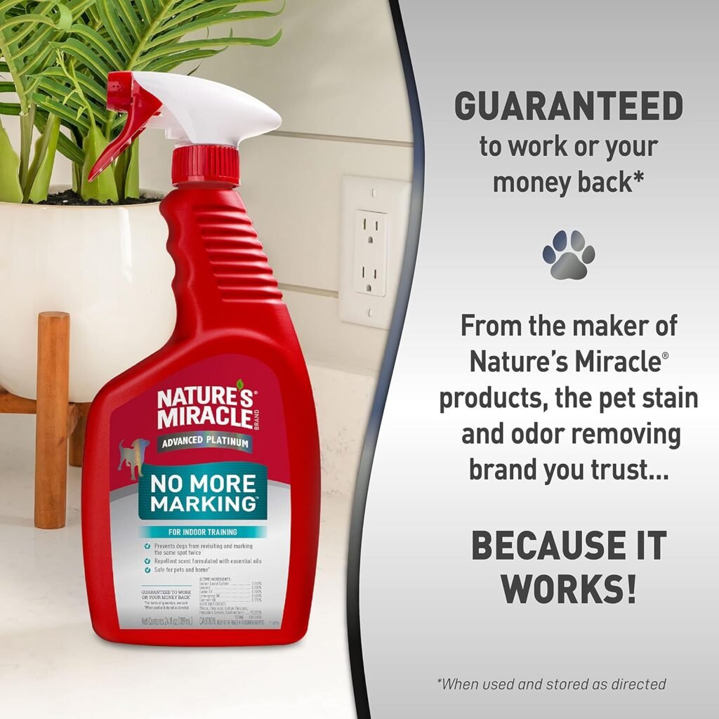 Natures Miracle Advanced Platinum No More Marking, 24 Ounces, Helps Discourage Repetitive Pet Marking New - 24oz